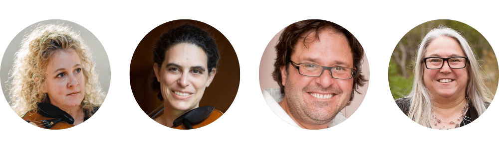 Quatre artistes ronds